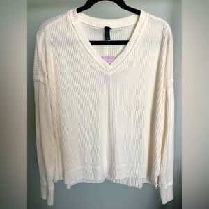 Cream new with tags ribbed top
